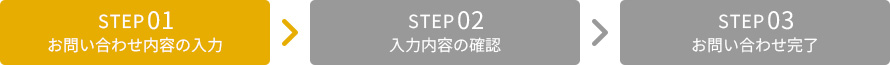 STEP01 お問い合わせ内容の入力