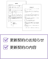 更新契約のお知らせ、更新契約の内容